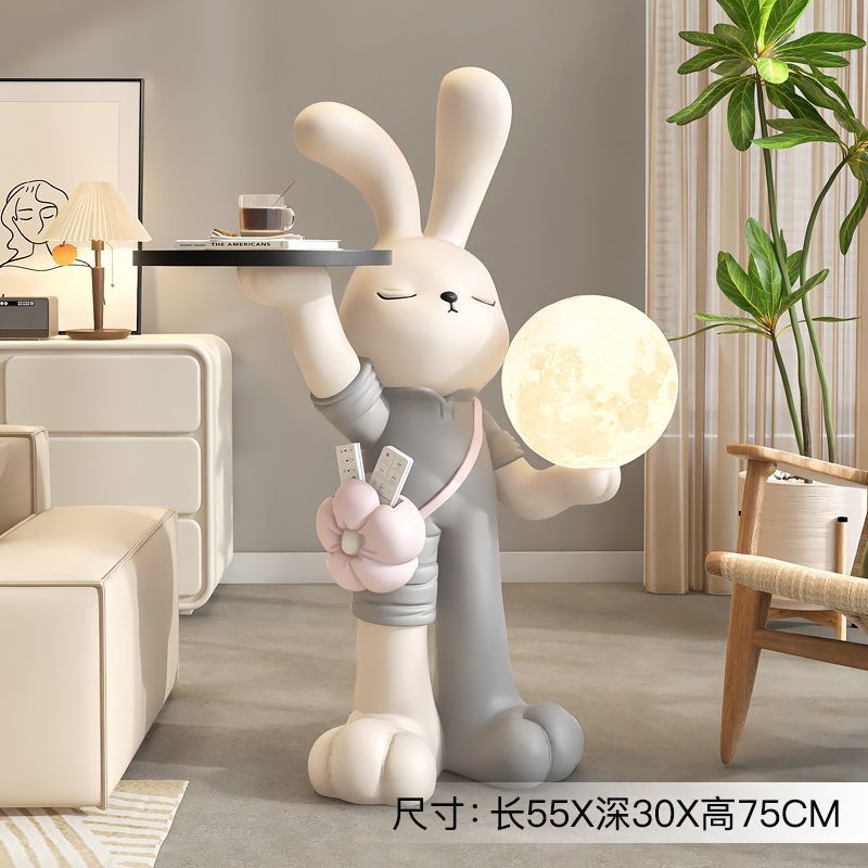 [트렌디플레이] 흰토끼 장식-그레이 높이 75cm [핫세일]