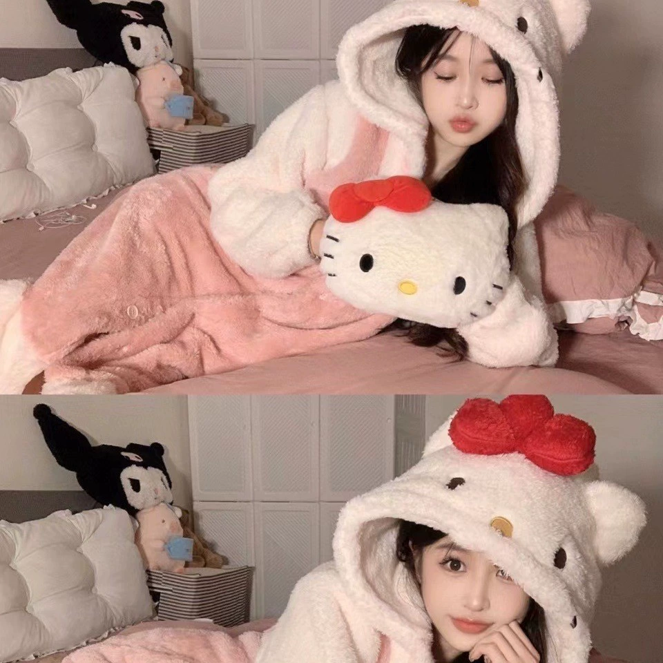 Осенний и зимний клоун рыба милый Винни медведь ночной халат для мужчин и женщин пара KTcat халат для дома мультфильм пижамы