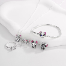 潘家新品上市白铜镀银史迪仔套装跨境爆款送闺蜜朋友