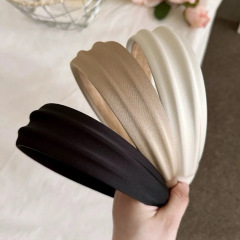 韩版小清新发箍女缎面高级感宽边发卡发捆百搭外出头箍发饰品批发