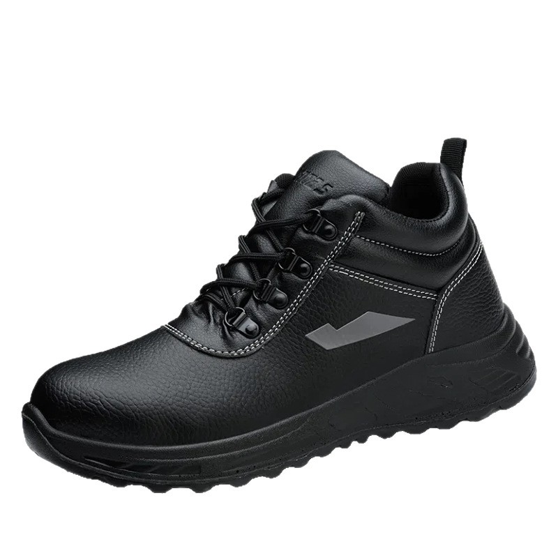 Zapatos de algodón de verano transpirables para hombres con veludo anti-perforación anti-perforación de plástico y acero para el sitio de construcción de la cabeza de aislamiento seguro de trabajo