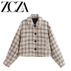 ZCZA 自制 欧美风 新款女装 时尚 百搭 短款纹理上衣外套 9013118
