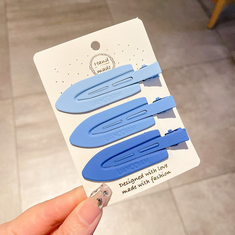 Ciervo blanco mismo estilo de horquilla sin costuras lado femenino frente flequillos clip lateral pequeño clip de maquillaje horquilla de pico de pato clip tocado