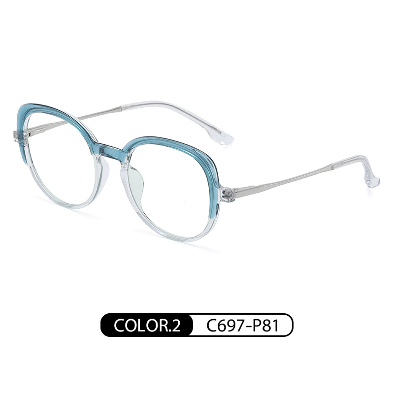 El Comercio exterior nuevo Marco de las gafas de Europa y América mujer ojo de gato gafas lisas TJ872 luz TR con la pierna de la Primavera anti-azul gafas de luz