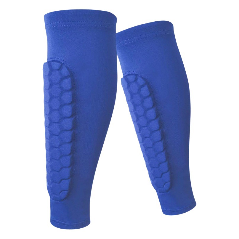 Calcetines de becerro de panal protector de pierna de los hombres fútbol anticolisión protección antideslizante protector de pierna fijo rodillera de bádminton profesional