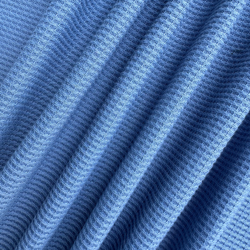現物粗針十字格羅紋ニット生地220g全ポリエステルワッフル筋肉感ファッション上着生地|undefined