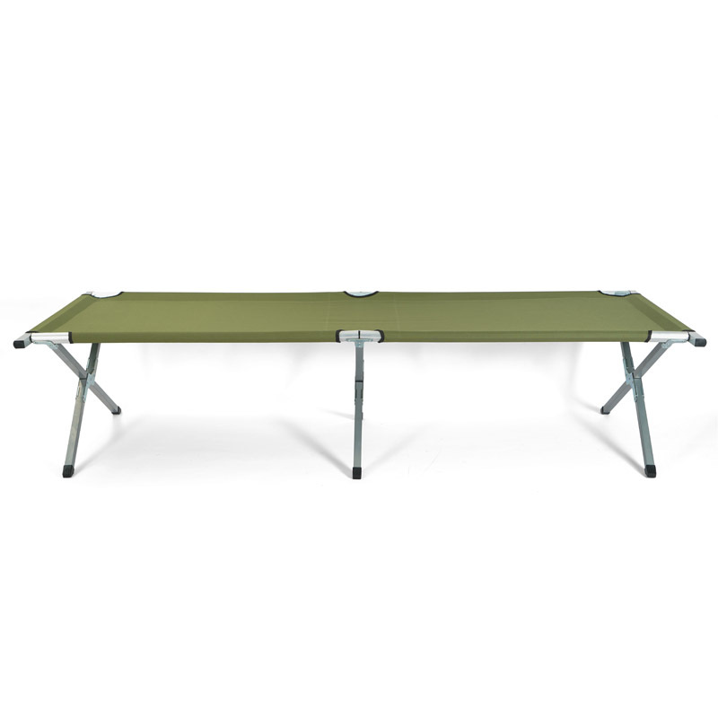 Daxuan cama plegable de aleación de aluminio simple al aire libre, alivio de emergencia conveniente, cama de almuerzo individual, escolta de marcha de campamento