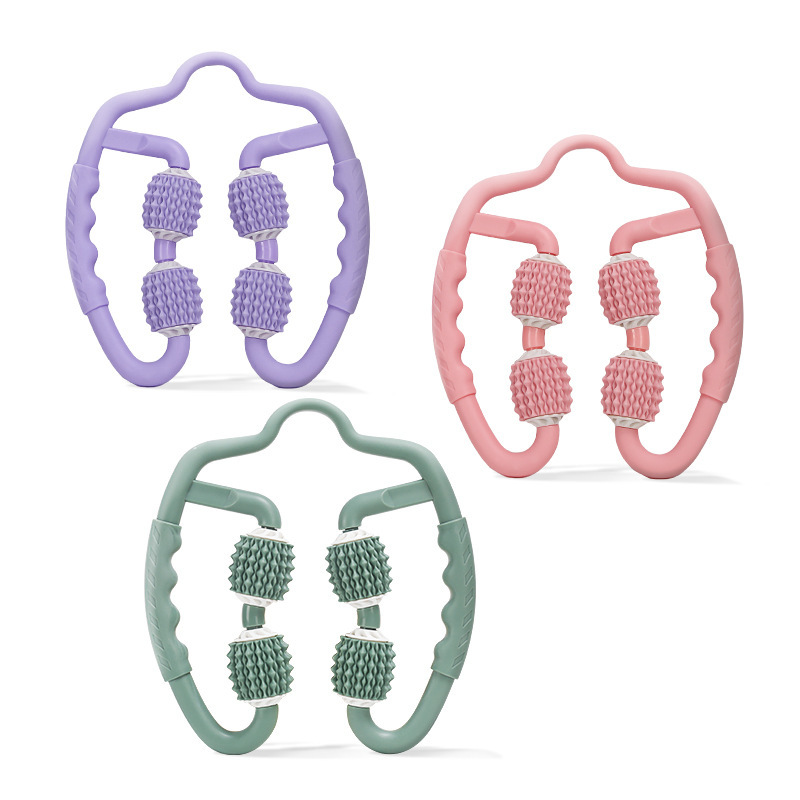 Yoga Fitness Leg Ring Clip Foam Shaft Muscle Relaxation Roller Leg Roller Wolf Tooth Massage Stick