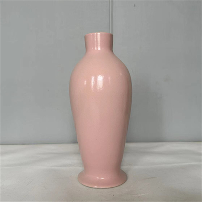 핑크 꽃병 높이 28cm, 너비 12cm, 입 5CM
