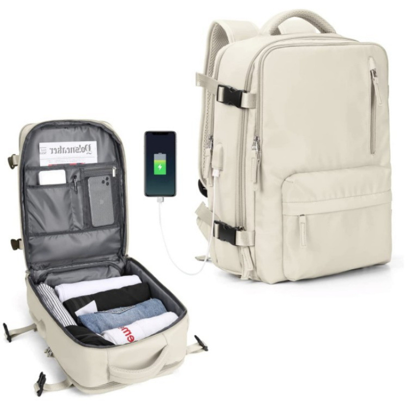 Bolsa de viaje de gran capacidad en stock bolsa de lavado bolsa de almacenamiento portátil bolsa de lavado de viaje conjunto de almacenamiento de mochila de hombro USB