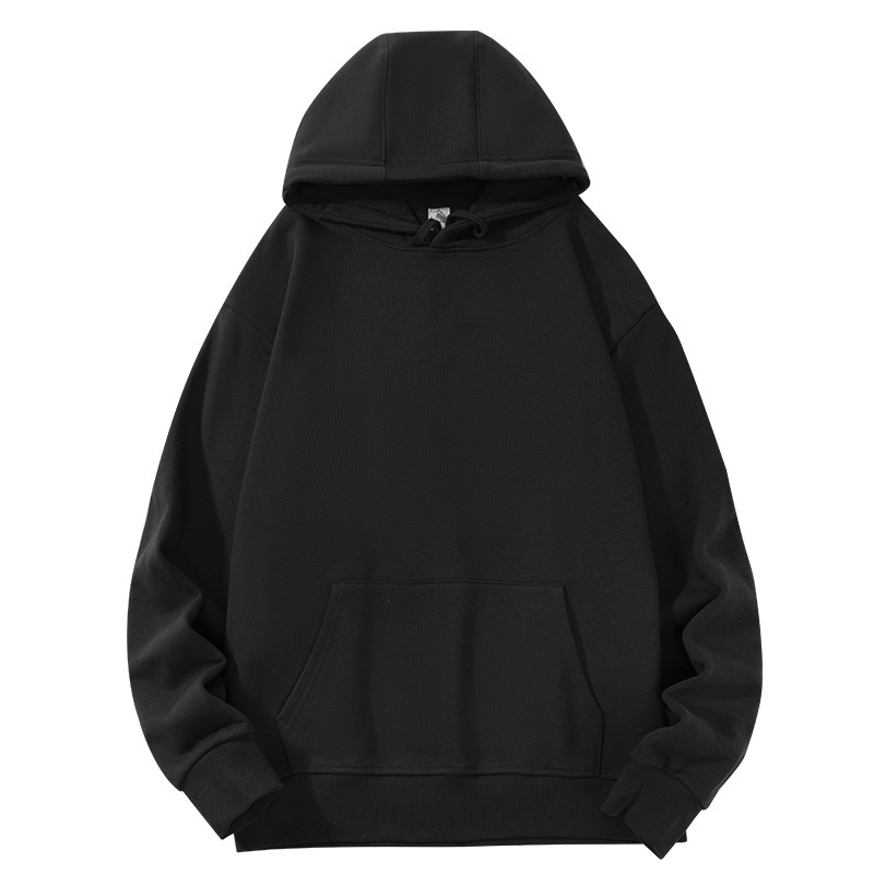 Suéter con capucha de algodón pesado de 380g, gran felpa, suéter casual de otoño e invierno suelto de color sólido americano, marea oversive