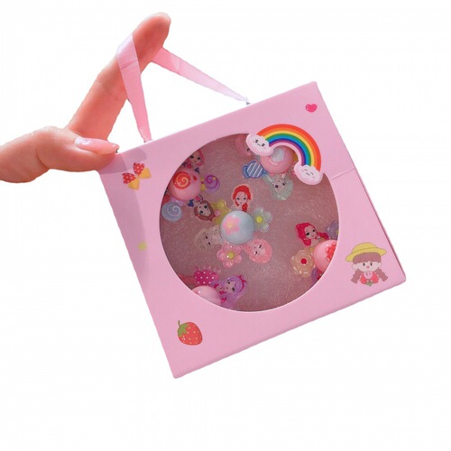 Children's Cartoon Rotating Ring Male and Female Baby Hand Jewelry Toy Ring Kindergarten Birthday Small Gift Wholesale