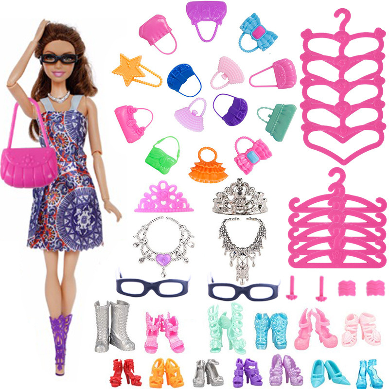 Nuevo 30cm Barbie muñeca Ropa Accesorios princesa muñeca ropa joyería y zapatos accesorios conjunto 42-piezas