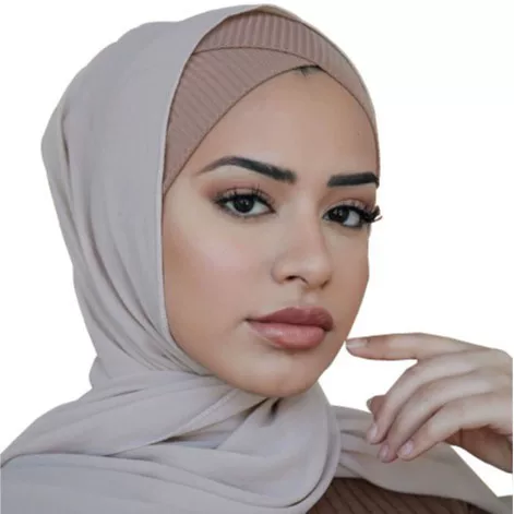 Плоский цялый клок wholesale pit strip sweat cloth forehead cross cap elastic good base cap Muslim ladies Arabic tube cap