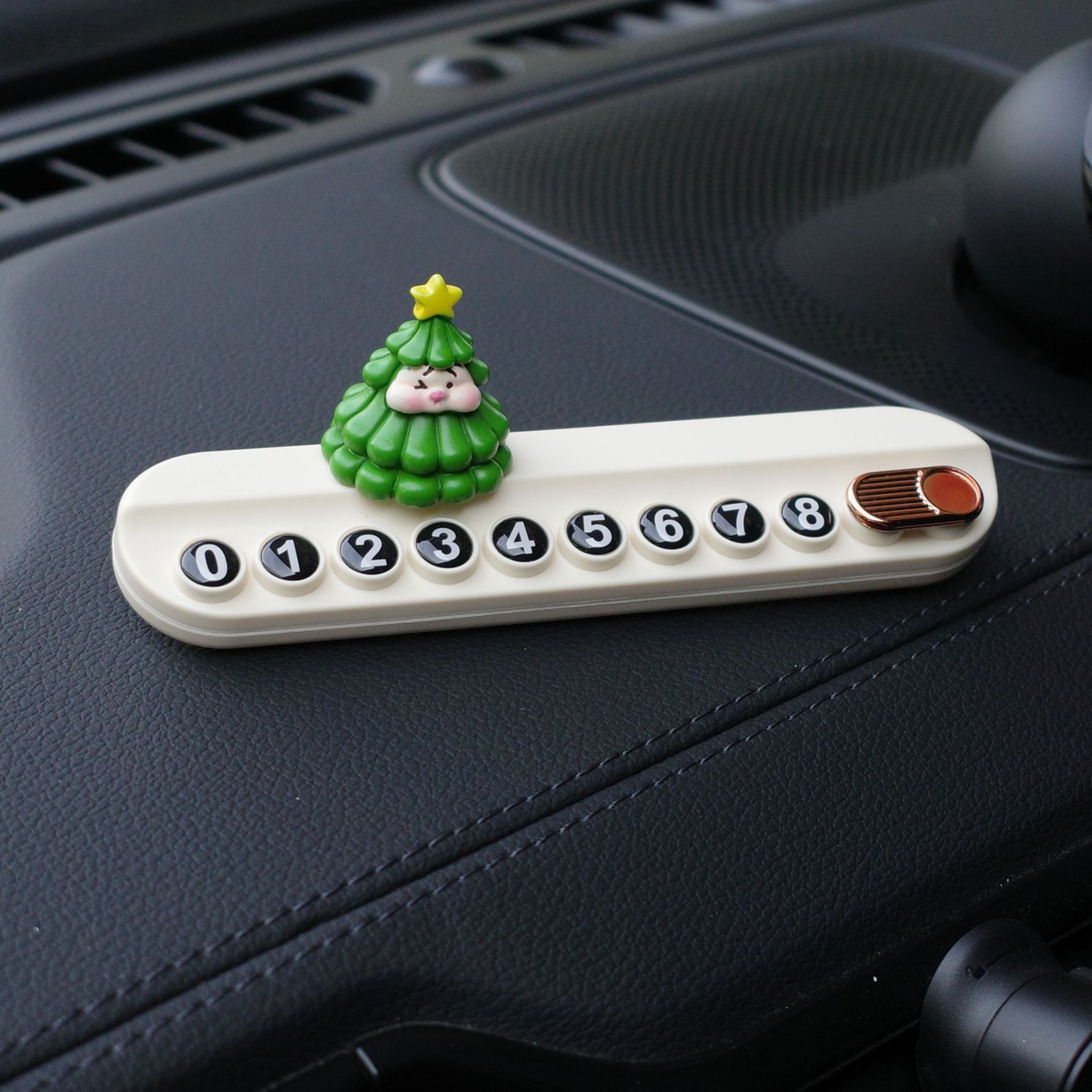 Árbol de Navidad verde Placa de estacionamiento