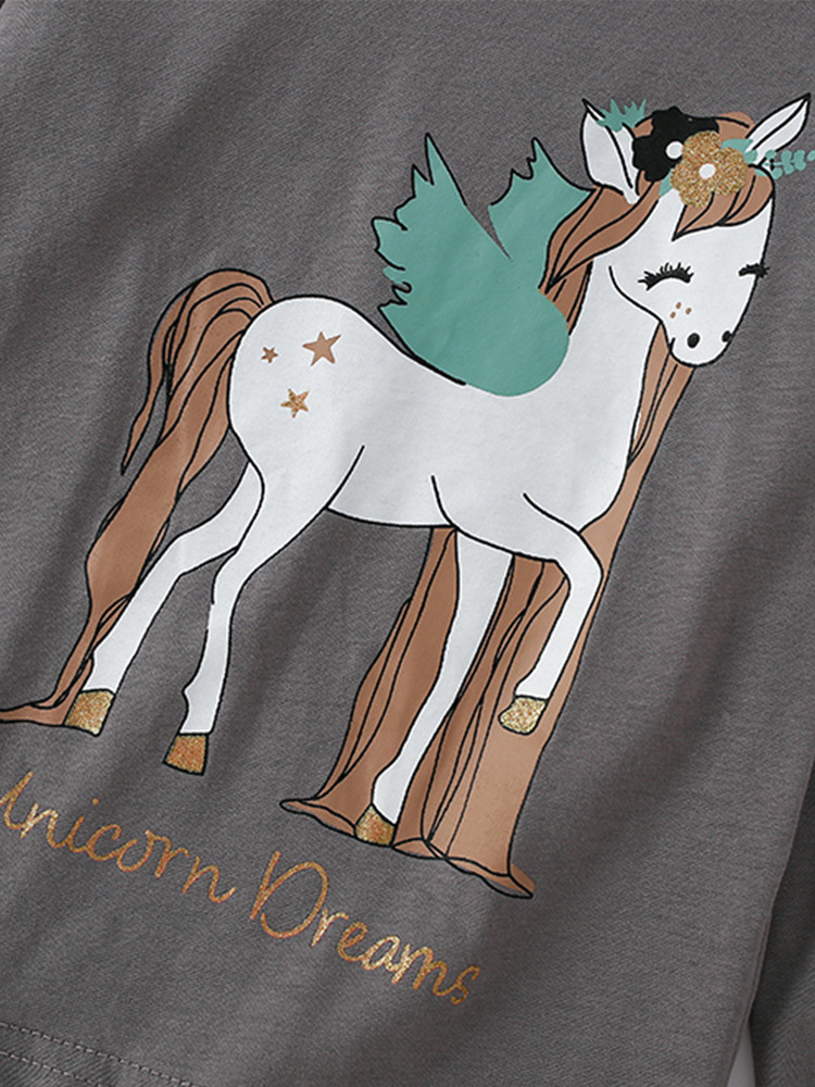 Camiseta de niña malwee transfronteriza otoño e invierno nuevo estilo europeo y americano niños pequeños y medianos cuello redondo manga larga linda chica casual top