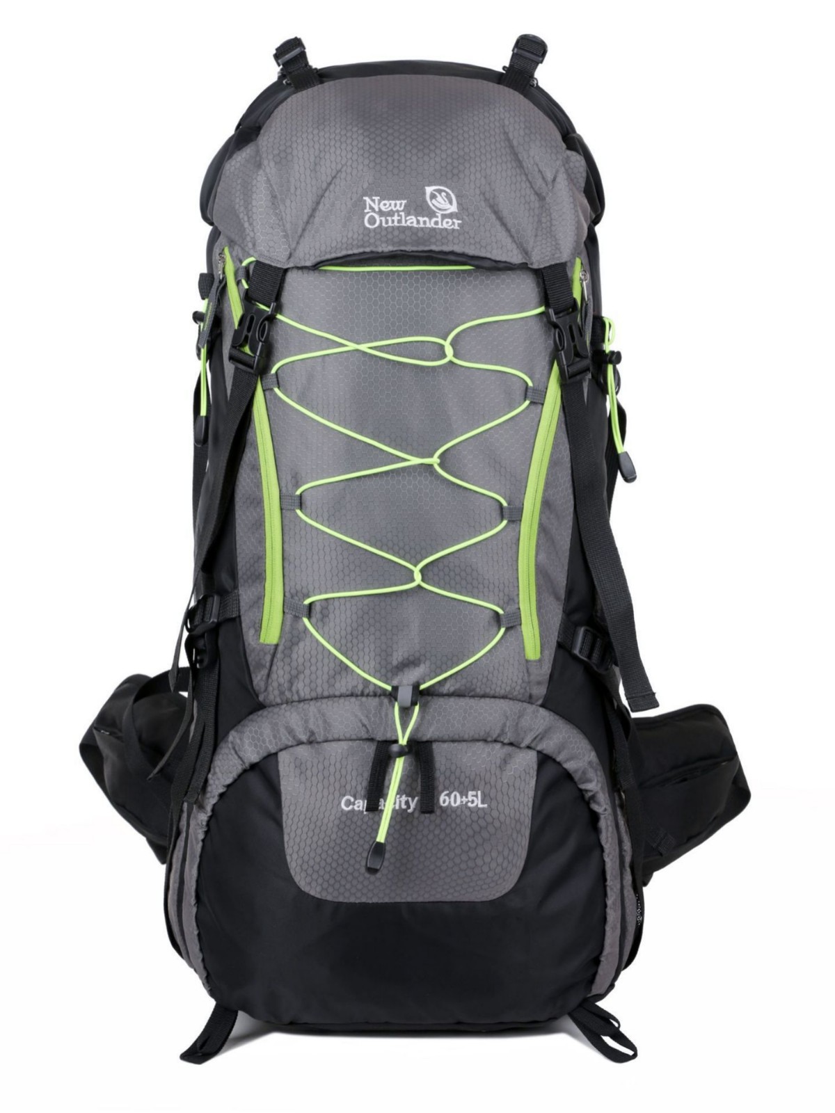 Transfronterizos nueva mochila al aire libre 60L gran capacidad de nylon viaje camping caminata mochila de montaña