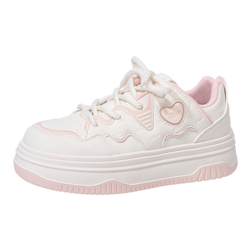 Retorno de terciopelo calentador zapatos de suela gruesa para mujeres nuevos zapatos de algodón de moda de invierno amor zapatos de altura baja zapatos de skate estudiantes de color para mujeres