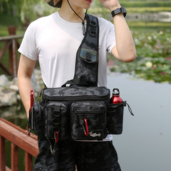 Hao Luya Bag 2023 New Multifunctional Fishing Bag Pole Camouflage Outdoor Single Shoulder Diagonal Lure Waist Bag Travel