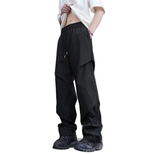 Women's and Men's Summer Trend Brand Loose Fighting Pants, Thin Quick-Dry Casual Trousers with American Style Ice Silk Cool Sensation