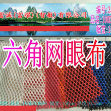 100D全涤经编六角网布低弹六角100D网布箱包鞋材渔网洗衣袋用布图