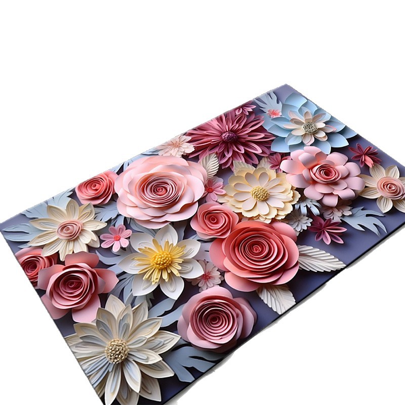 3d Illusion Bathroom Mat, Non-slip Soft Chenille Rug, Quick Dry_voghion.com