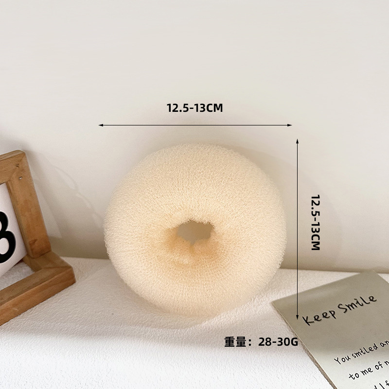 Platillo de rosquilla, mujer perezosa, lazo para el cabello con cabeza de bola esponjosa, artefacto para niños, tocado de capullo, accesorio para el cabello coreano