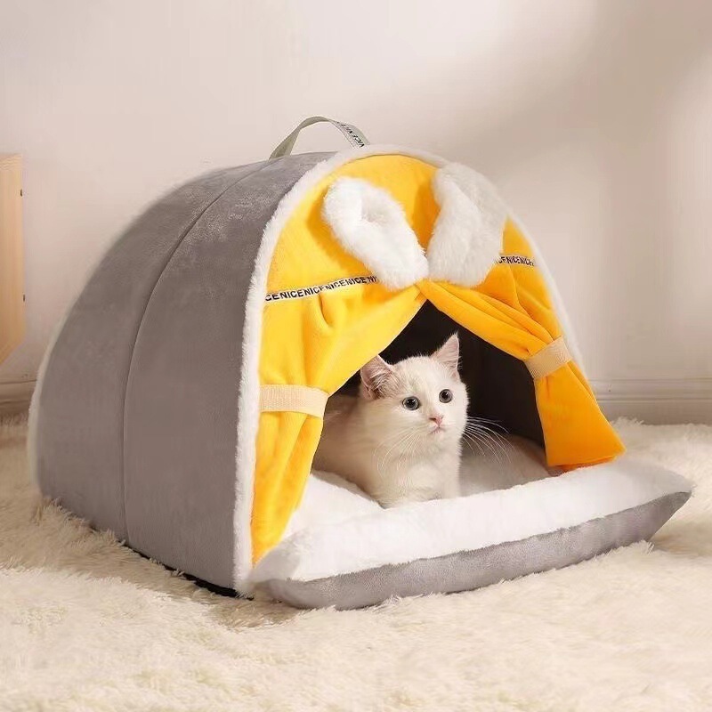 厂家现货家用猫窝狗窝幼猫床冬季保暖帐篷房子半封闭式四季通用|undefined