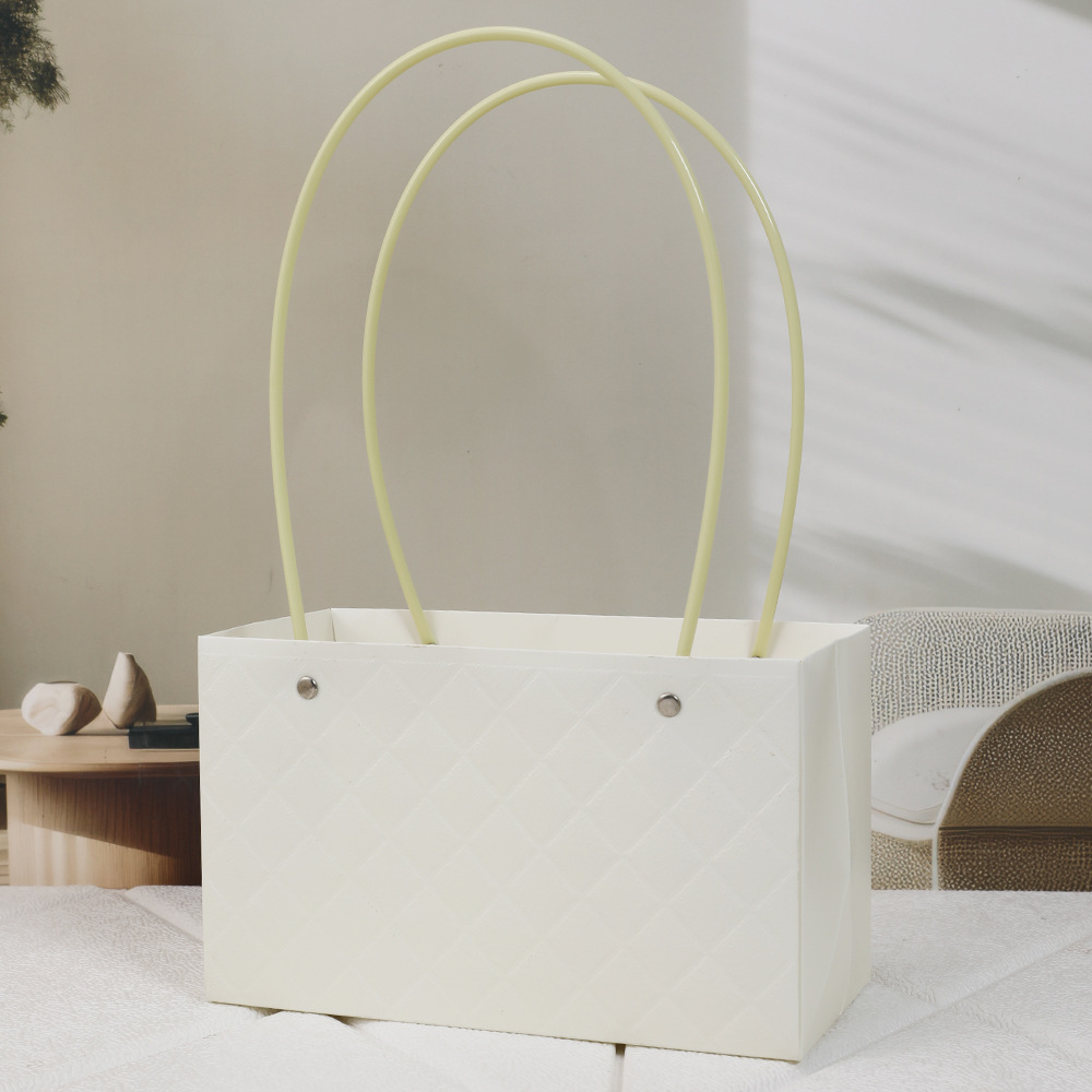 Día de la Madre Macaron Bolsa de arreglos florales portátil Embalaje de flores al por mayor Bolsa de embalaje de ramo impermeable Caja de flores florales Canasta