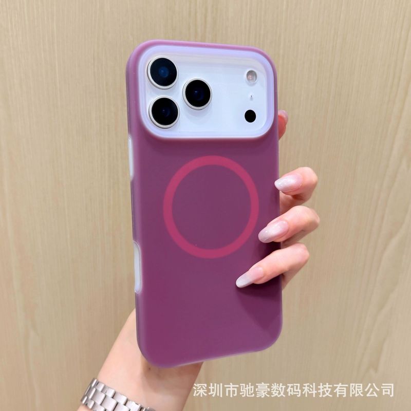 果冻磁吸适用iPhone17promax液态硅胶手机壳苹果16纯色简约防摔套|undefined