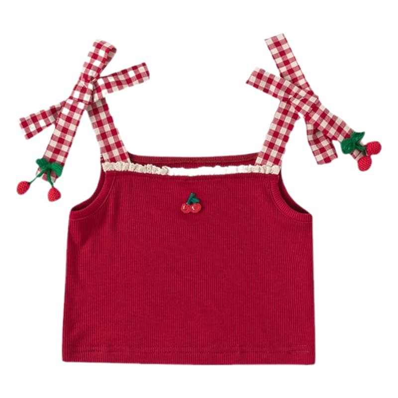 Youbao Ropa para niños Camisola de verano para niñas Chaleco dulce para niños Ropa para niños Top sin mangas Ropa exterior Tendencia XY24006
