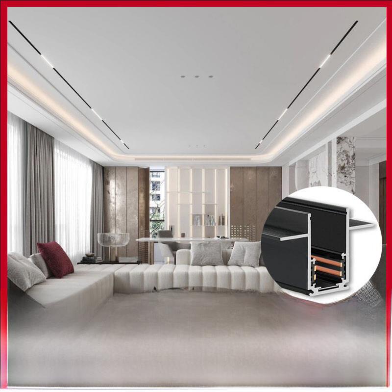 Magnetic Track Light Recessed Main Lamp Living Room Lighting Led Light Source Ceiling Floodlight Guide Light Strip Slot