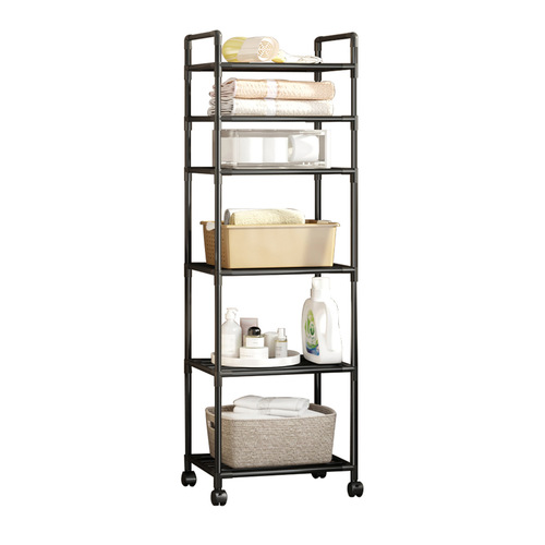 Household multi-functional kitchen storage rack practical shelf floor-standing movable multi-layer storage storage kitchen utensils