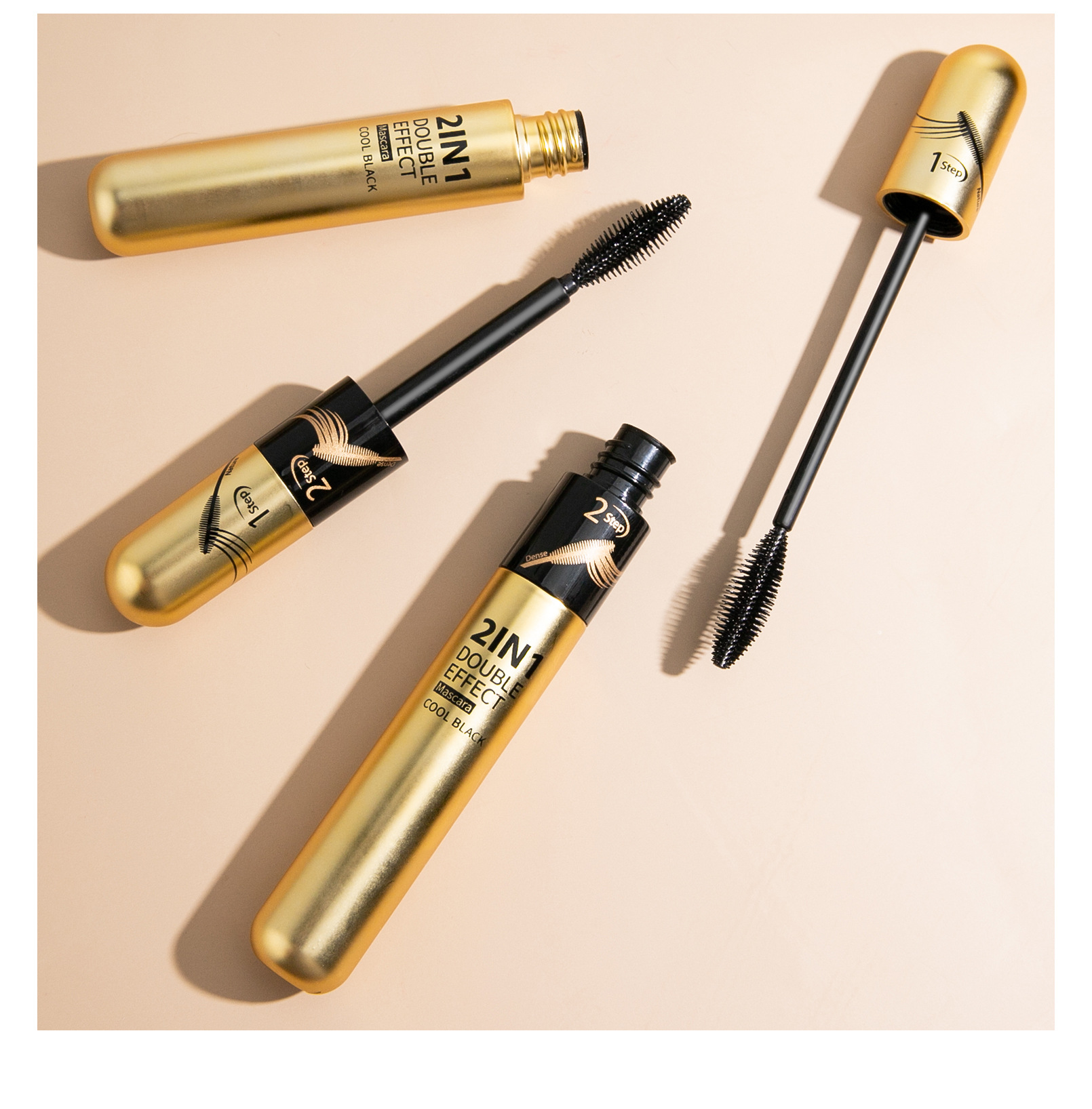 Hellokiss Dual-Effect 2-in-1 Long and Curly Mascara Waterproof, Non-smudging, Long-lasting and Thick 4D Mascara undefined