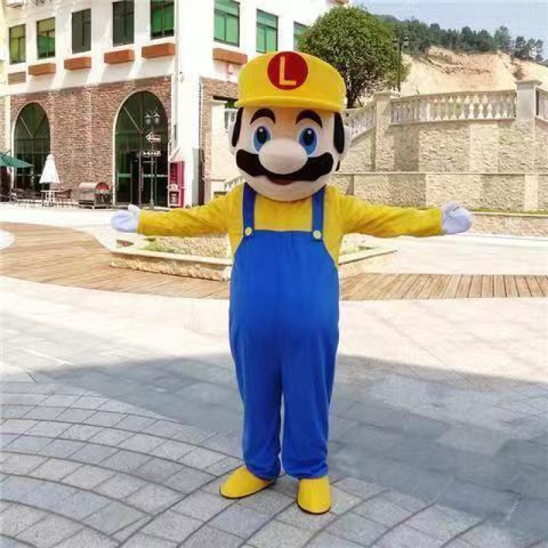 【多种颜色】网红马里奥超级玛丽卡通人偶服装成人行走开业宣传活|undefined