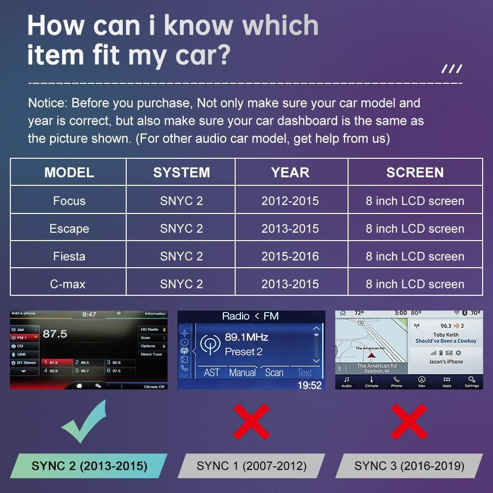 Wireless Carplay Android Auto decoding box for Ford Sync2 system