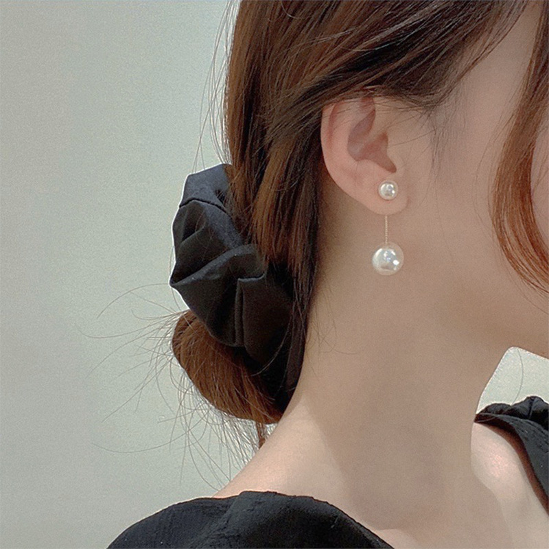 长款耳坠气质流苏珍珠耳环2022年新款潮高级感耳钉小众设计感耳饰
