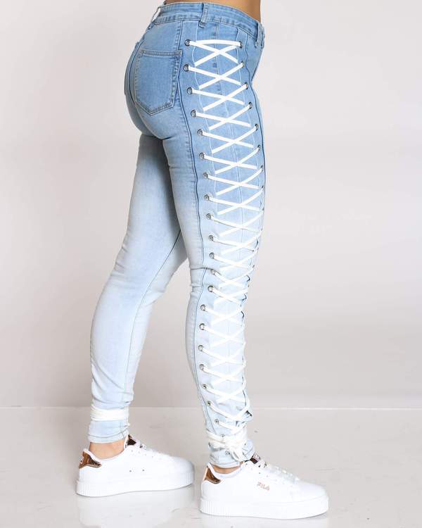 new sexy strappy stretch jeans nihaostyle clothing wholesale NSTH69154