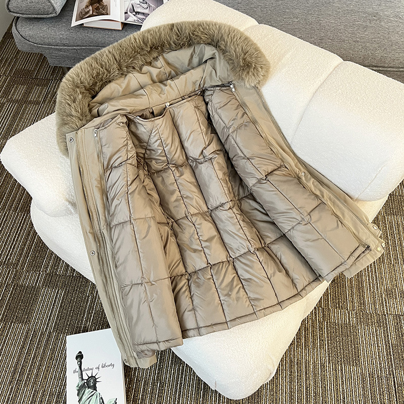Moteriški drabužiai, vienas drabužis, trijų drabužių parka, moteriški trumpi 2024 m. nauji medvilniniai drabužiai, žieminė medvilninė paminkštinta striukė, žieminis paltas_voghion.com