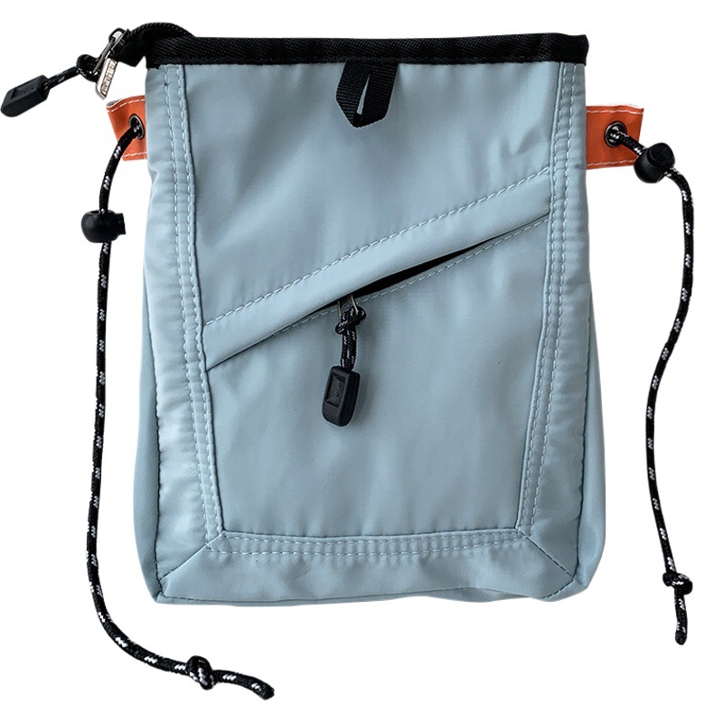 Estilo de ropa de trabajo pequeño bolso cuadrado de moda neutral para hombres y mujeres Estudiante de estilo coreano Japonés ins fresco crossbody bolso de lona para teléfono móvil pequeño