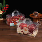 Крест -Борандер рождество подарок коробку PET спокойствие ночь яблоко Коробка два фрукта коробку торт коробка конфеты подарок