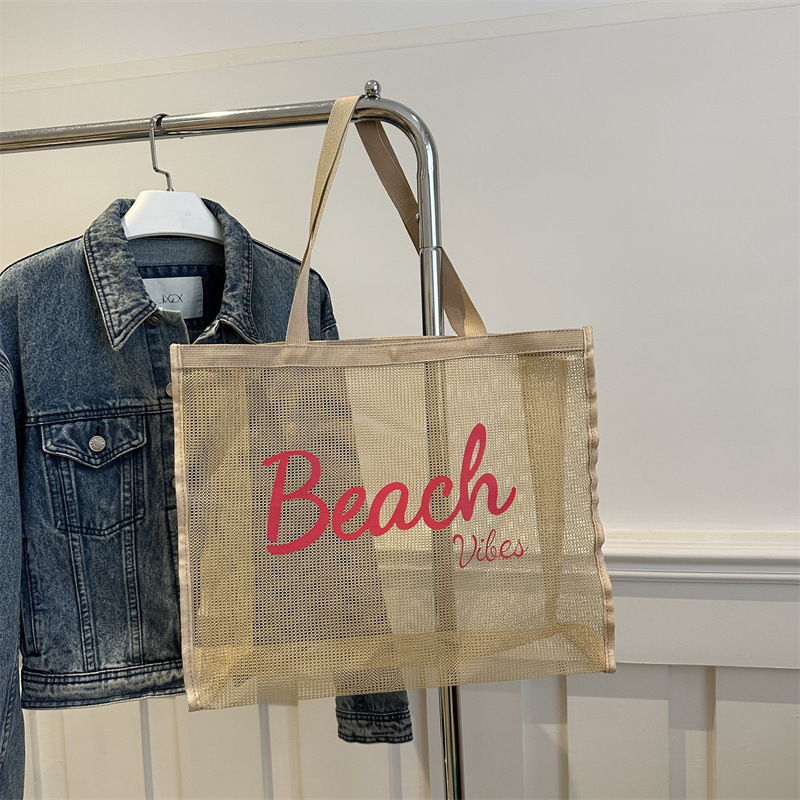 Bolsas de tela de gran capacidad bolsas de mano para salir bolsas de playa de moda natación almacenamiento de compras portátiles mujeres 2024 nuevo