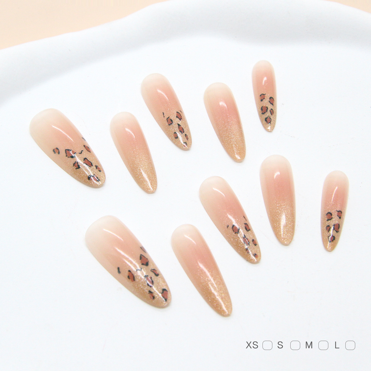 Uñas postizas removibles hechas a mano con forma de ojo de gato, manicura, uñas cortas de Ballet, tamaño dividido, uñas usables, 10 piezas, venta al por mayor