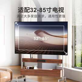 不锈钢电视机移动支架带洞洞板落地推车挂架通用电视机移动支架