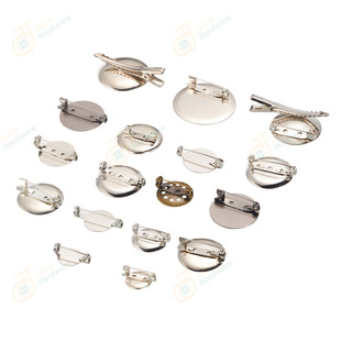 High quality badge DIY accessories integrated tray pin iron material simple tray pin badge metal accessories