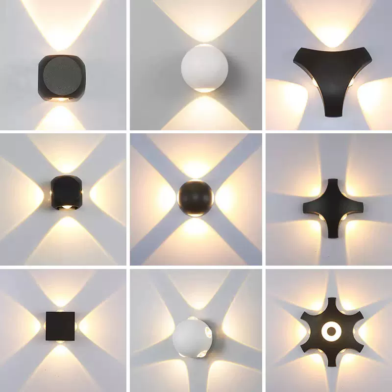 户外防水壁灯室内多面发光庭院走廊过道氛围景观围墙装饰壁挂式