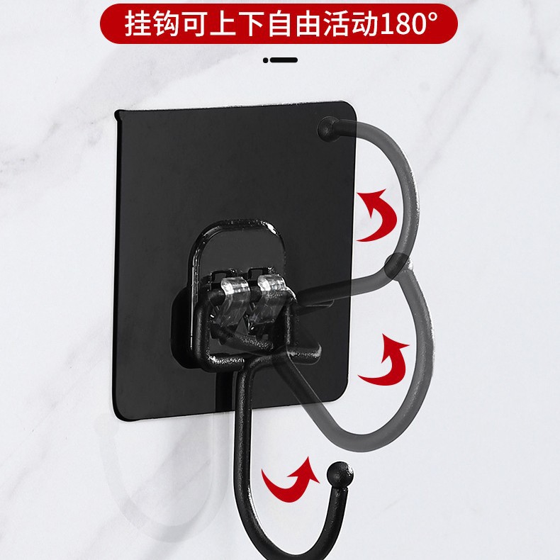 Fábrica de perforación libre gancho fuerte adhesivo colgante de pared transparente hogar transparente de carga adhesiva de cocina