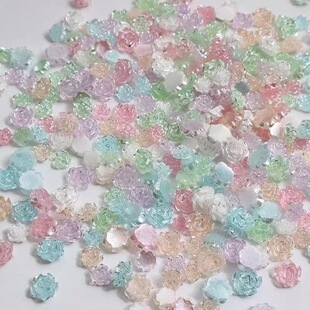 Rose New Flower Cyber Celebrant Explosive Three-dimensional Pearlescent Camellia Decorative Nail Art Resin Jewelry DIY Accessories