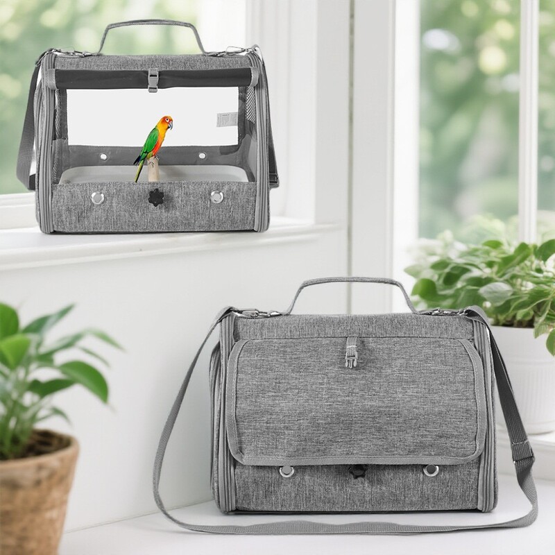 Parrot Travel Bag, Bird Cage, Transparent Bird Bag for Outings, Cockatiel Bag, Pigeon Bag, Small Pet Hamster Bag, Bird Carrier