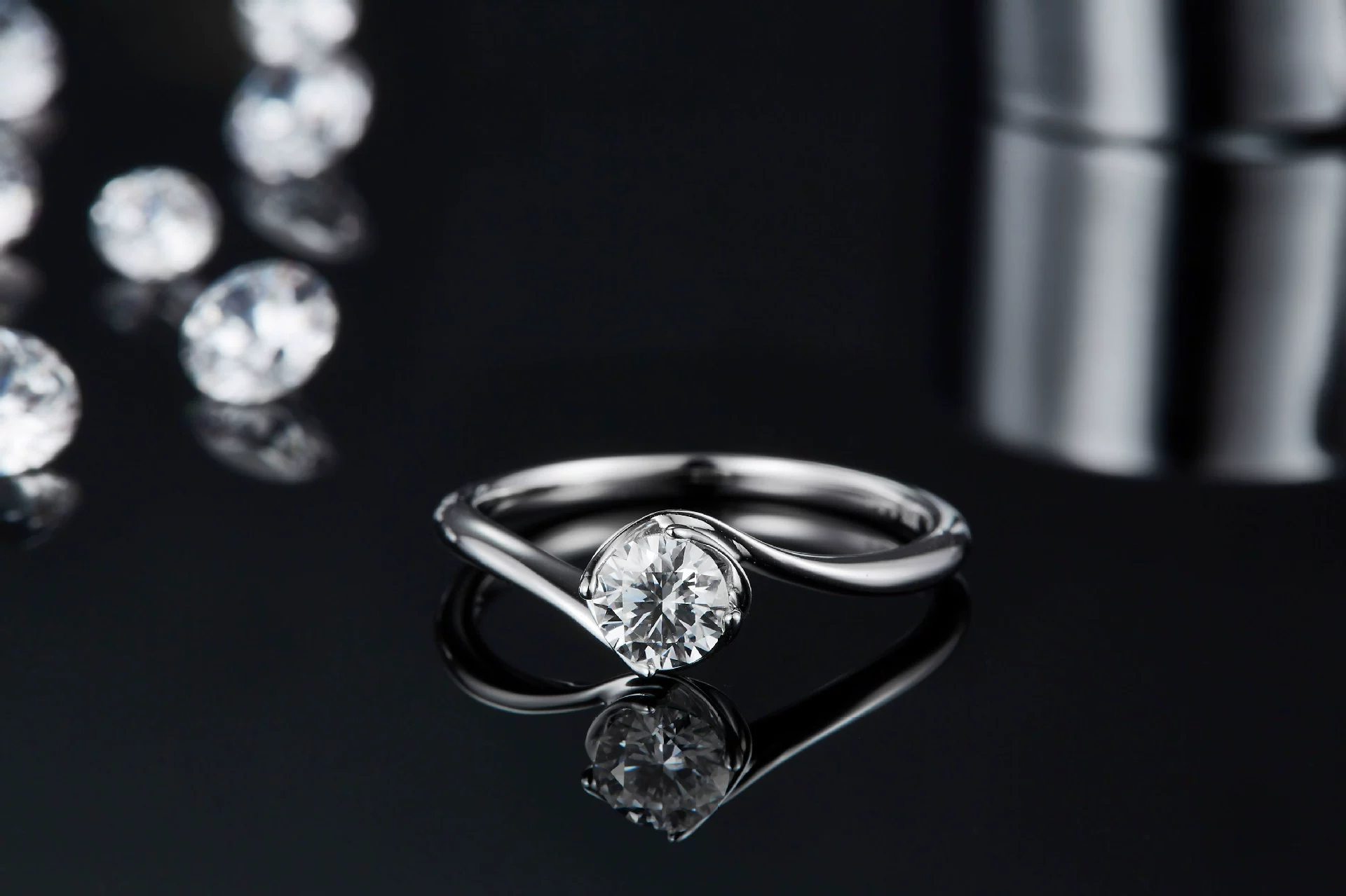 华莎珠宝 Ring with stone, classic accessory for St. Valentine's Day, 1 carat